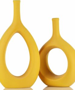 Yellow Ceramic Vase TH16